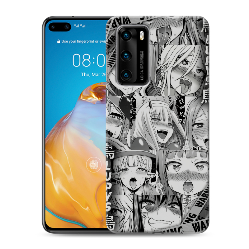 Пластиковый чехол на Huawei P40 с принтом Ahegao Ахегао Аниме Пластиковый чехол на Huawei P40 с принтом Ahegao Ахегао Аниме