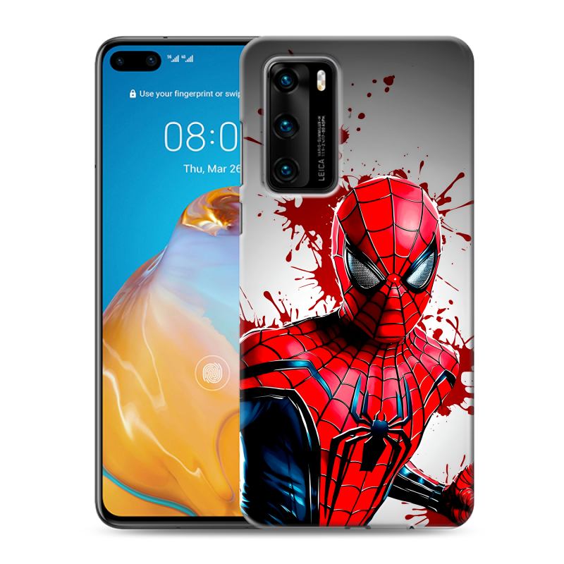 Пластиковый чехол на Huawei P40 с принтом Spiderman Человек паук Пластиковый чехол на Huawei P40 с принтом Spiderman Человек паук