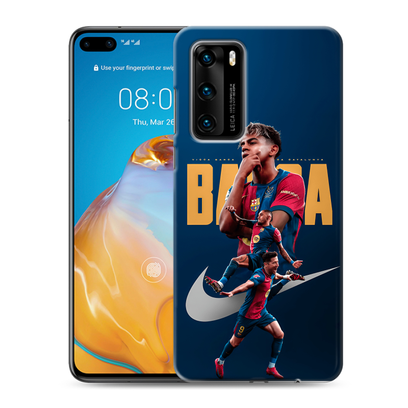 Силиконовый противоударный чехол на Huawei P40 с принтом Барселона Barca Yamal Силиконовый противоударный чехол на Huawei P40 с принтом Барселона Barca Yamal