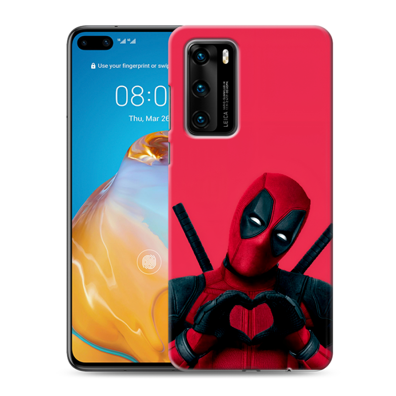 Силиконовый чехол на Huawei P40 с принтом Дедпул Deadpool Силиконовый чехол на Huawei P40 с принтом Дедпул Deadpool