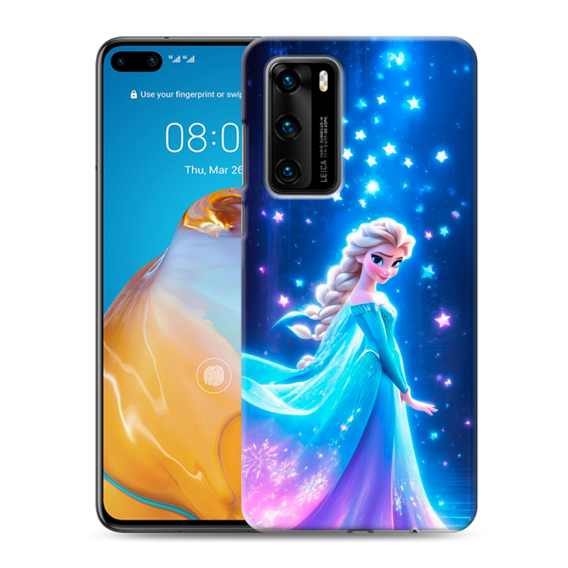 Пластиковый чехол на Huawei P40 с принтом Холодное сердце Frozen Пластиковый чехол на Huawei P40 с принтом Холодное сердце Frozen