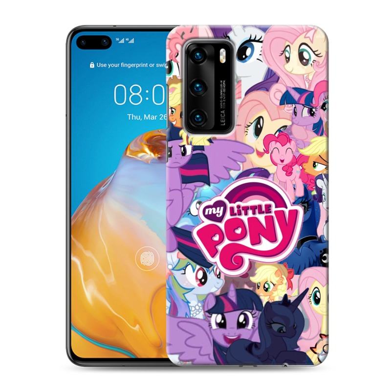 Пластиковый чехол на Huawei P40 с принтом My little pony Дружба чудо Пластиковый чехол на Huawei P40 с принтом My little pony Дружба чудо