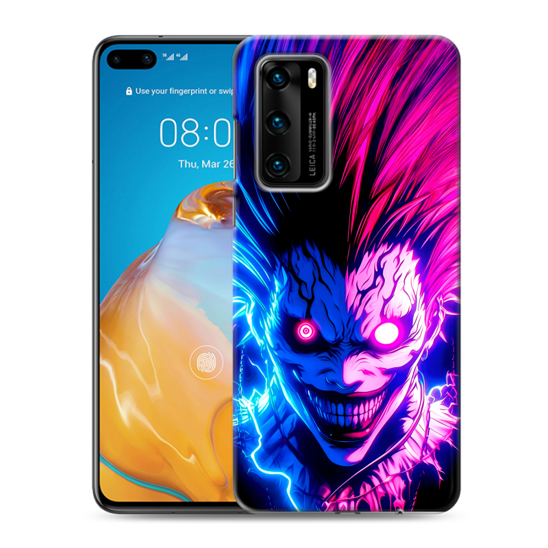 Пластиковый чехол на Huawei P40 с принтом Death note Тетрадь смерти Пластиковый чехол на Huawei P40 с принтом Death note Тетрадь смерти