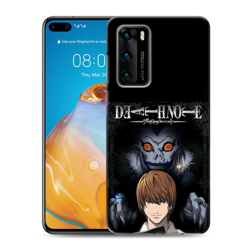 Пластиковый чехол на Huawei P40 с принтом Death note Тетрадь смерти Пластиковый чехол на Huawei P40 с принтом Death note Тетрадь смерти