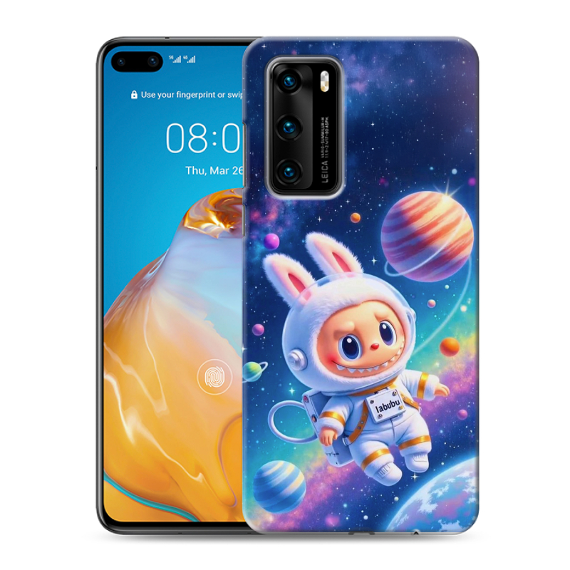 Силиконовый чехол на Huawei P40 с принтом Labubu Лабубу Силиконовый чехол на Huawei P40 с принтом Labubu Лабубу
