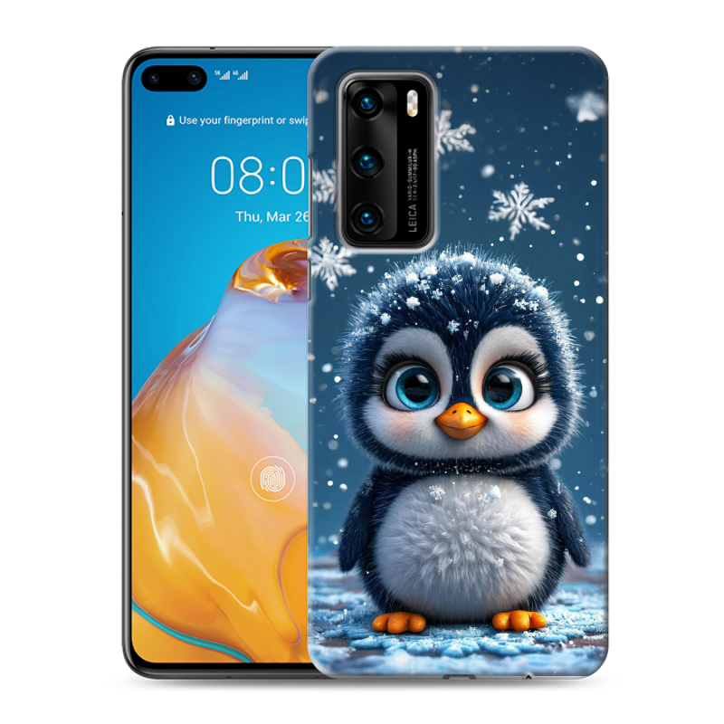 Пластиковый чехол на Huawei P40 с принтом Новый год Пластиковый чехол на Huawei P40 с принтом Новый год