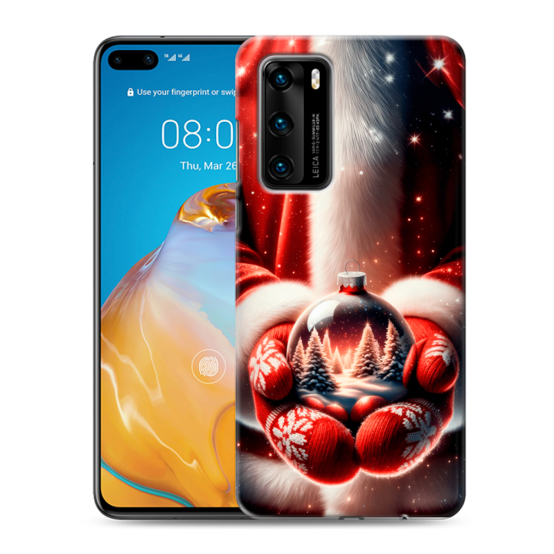 Силиконовый чехол на Huawei P40 с принтом Новый год Силиконовый чехол на Huawei P40 с принтом Новый год