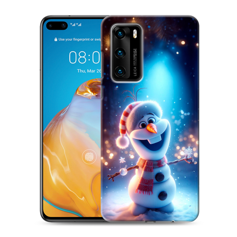 Пластиковый чехол на Huawei P40 с принтом Новый год Пластиковый чехол на Huawei P40 с принтом Новый год