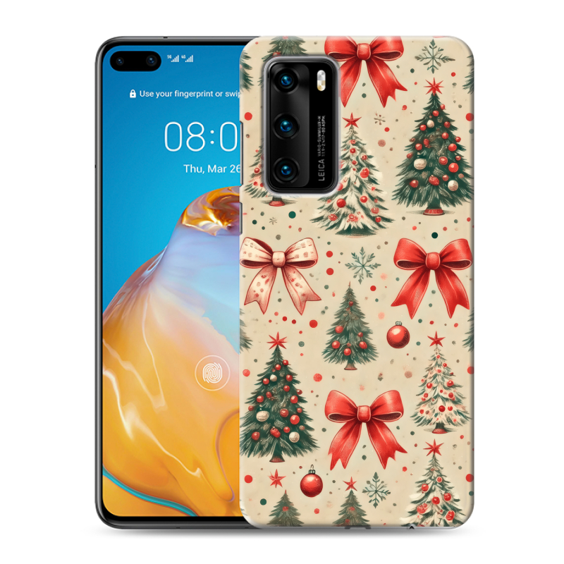 Пластиковый чехол на Huawei P40 с принтом Новый год Пластиковый чехол на Huawei P40 с принтом Новый год