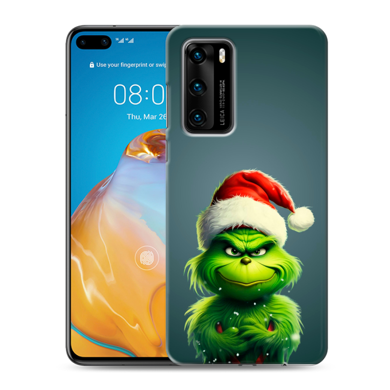 Силиконовый противоударный чехол на Huawei P40 с принтом Новый год Силиконовый противоударный чехол на Huawei P40 с принтом Новый год