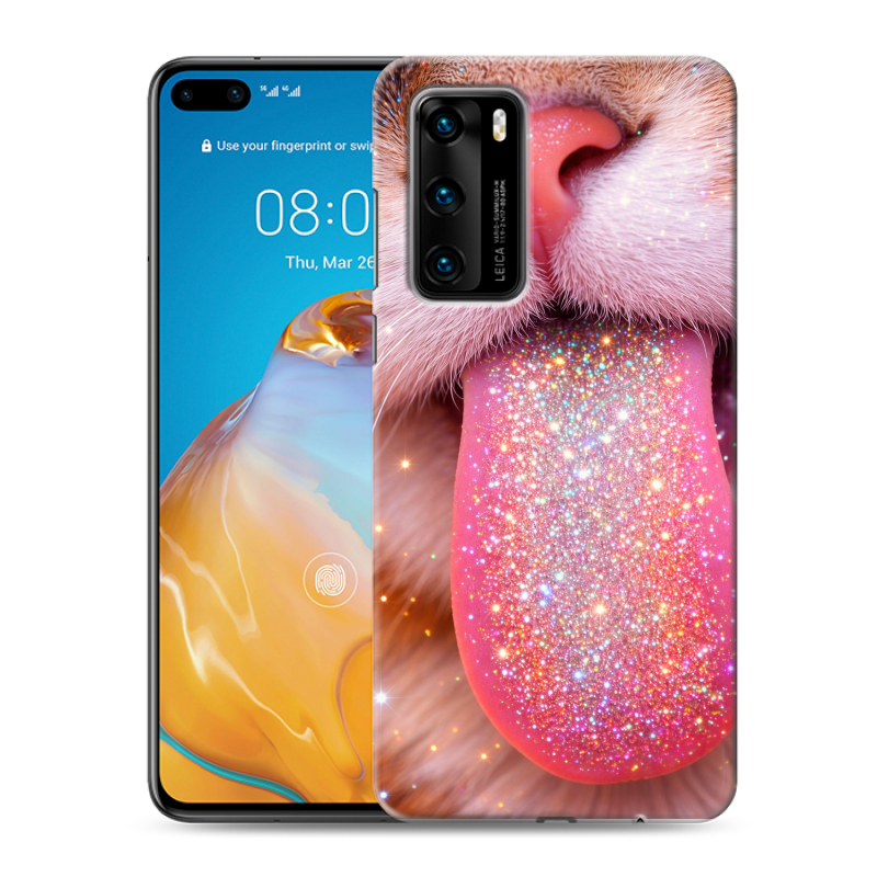 Пластиковый чехол на Huawei P40 с принтом для девочек Пластиковый чехол на Huawei P40 с принтом для девочек