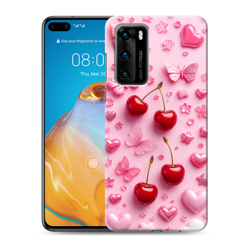 Силиконовый противоударный чехол на Huawei P40 с принтом для девочек Силиконовый противоударный чехол на Huawei P40 с принтом для девочек