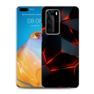Силиконовый чехол на Huawei P40 Pro с принтом Яркие абстракции