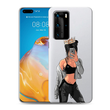 Силиконовый чехол на Huawei P40 Pro с принтом Женские принты