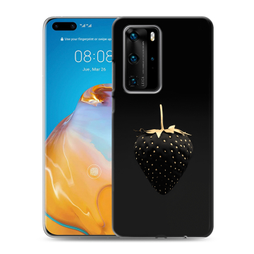 Силиконовый чехол на Huawei P40 Pro с принтом Черная клубника