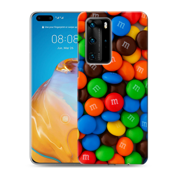 Силиконовый чехол на Huawei P40 Pro с принтом Конфеты