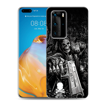 Силиконовый чехол на Huawei P40 Pro с принтом Скелет
