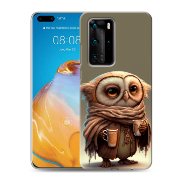 Силиконовый чехол на Huawei P40 Pro с принтом Сова