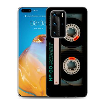 Силиконовый чехол на Huawei P40 Pro с принтом Кассета