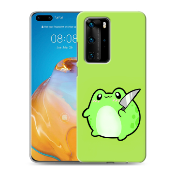 Силиконовый чехол на Huawei P40 Pro с принтом Лягушенок Силиконовый чехол на Huawei P40 Pro с принтом Лягушенок