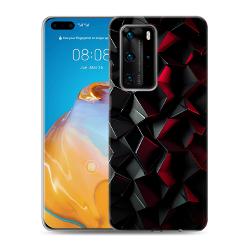 Силиконовый чехол на Huawei P40 Pro с принтом Абстракция