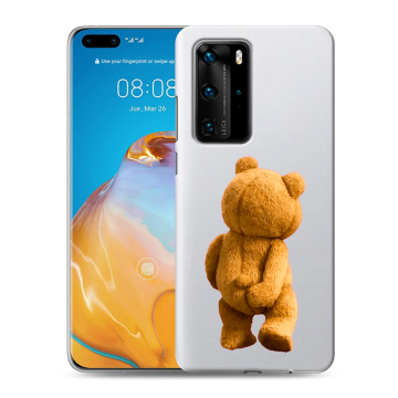 Силиконовый чехол на Huawei P40 Pro с принтом Медведь Силиконовый чехол на Huawei P40 Pro с принтом Медведь