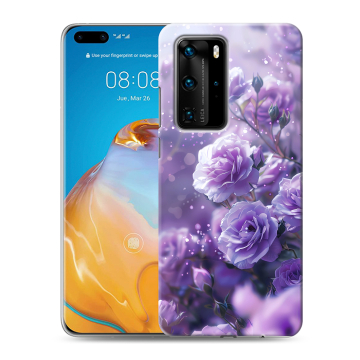 Силиконовый чехол на Huawei P40 Pro с принтом Розы цветы