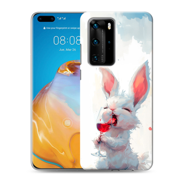 Силиконовый чехол на Huawei P40 Pro с принтом кролик зайчик Силиконовый чехол на Huawei P40 Pro с принтом кролик зайчик