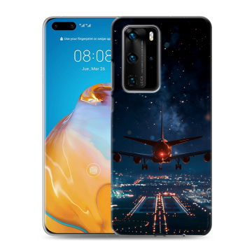 Силиконовый чехол на Huawei P40 Pro с принтом самолет Силиконовый чехол на Huawei P40 Pro с принтом самолет