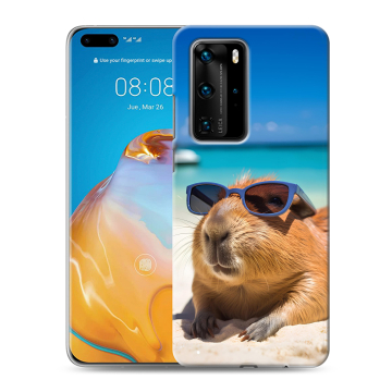 Силиконовый чехол на Huawei P40 Pro с принтом Капибара