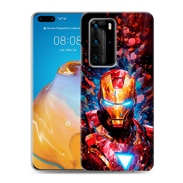 Силиконовый чехол на Huawei P40 Pro с принтом Железный человек Ironman Силиконовый чехол на Huawei P40 Pro с принтом Железный человек Ironman