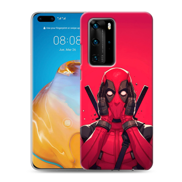 Силиконовый чехол на Huawei P40 Pro с принтом Дедпул Deadpool Силиконовый чехол на Huawei P40 Pro с принтом Дедпул Deadpool