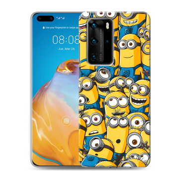 Силиконовый чехол на Huawei P40 Pro с принтом Миньоны Силиконовый чехол на Huawei P40 Pro с принтом Миньоны