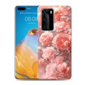 Силиконовый чехол на Huawei P40 Pro с принтом Розы цветы Силиконовый чехол на Huawei P40 Pro с принтом Розы цветы