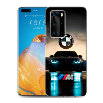Силиконовый чехол на Huawei P40 Pro с принтом БМВ BMW