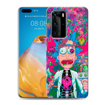Силиконовый чехол на Huawei P40 Pro с принтом Рик и Морти Rick Morty Силиконовый чехол на Huawei P40 Pro с принтом Рик и Морти Rick Morty