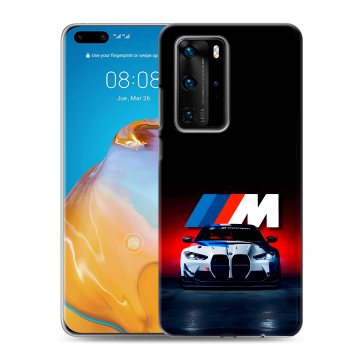 Силиконовый чехол на Huawei P40 Pro с принтом БМВ BMW