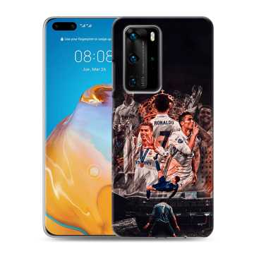 Силиконовый чехол на Huawei P40 Pro с принтом Реал Роналдо Real Ronaldo Силиконовый чехол на Huawei P40 Pro с принтом Реал Роналдо Real Ronaldo