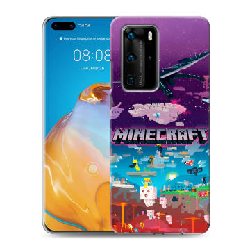 Силиконовый чехол на Huawei P40 Pro с принтом Майнкрафт Minecraft Силиконовый чехол на Huawei P40 Pro с принтом Майнкрафт Minecraft