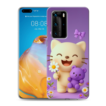 Силиконовый чехол на Huawei P40 Pro с принтом для девочек
