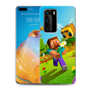 Силиконовый чехол на Huawei P40 Pro с принтом Майнкрафт Minecraft Силиконовый чехол на Huawei P40 Pro с принтом Майнкрафт Minecraft