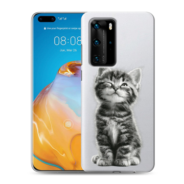 Силиконовый чехол на Huawei P40 Pro с принтом Котенок