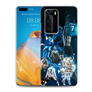 Силиконовый чехол на Huawei P40 Pro с принтом Реал Роналдо