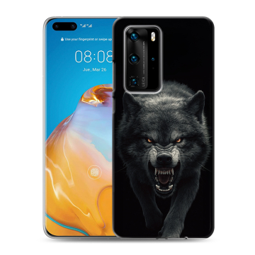 Силиконовый чехол на Huawei P40 Pro с принтом Волк Силиконовый чехол на Huawei P40 Pro с принтом Волк