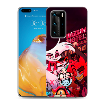 Силиконовый чехол на Huawei P40 Pro с принтом Hazbin Hotel Отель Хазбин