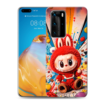 Силиконовый чехол на Huawei P40 Pro с принтом Labubu Лабубу Силиконовый чехол на Huawei P40 Pro с принтом Labubu Лабубу