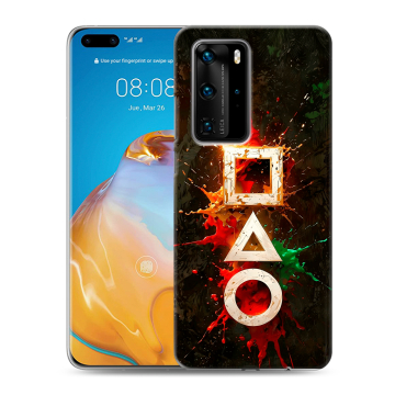 Силиконовый чехол на Huawei P40 Pro с принтом Squid Game Игра кальмара