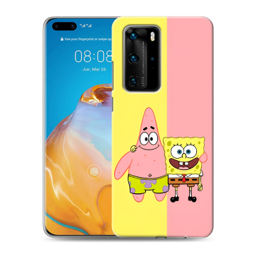 Силиконовый чехол на Huawei P40 Pro с принтом Спанч боб Спанчбоб Силиконовый чехол на Huawei P40 Pro с принтом Спанч боб Спанчбоб