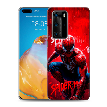 Силиконовый чехол на Huawei P40 Pro с принтом Spiderman Человек паук