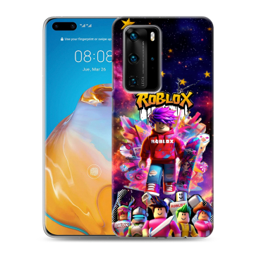 Силиконовый чехол на Huawei P40 Pro с принтом Roblox Роблокс